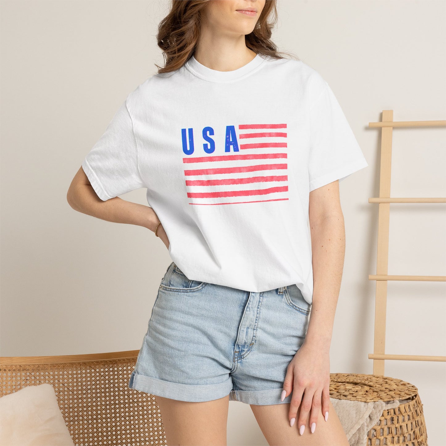 USA Flag Graphic T-Shirt — Patriotic Fourth of July Tee