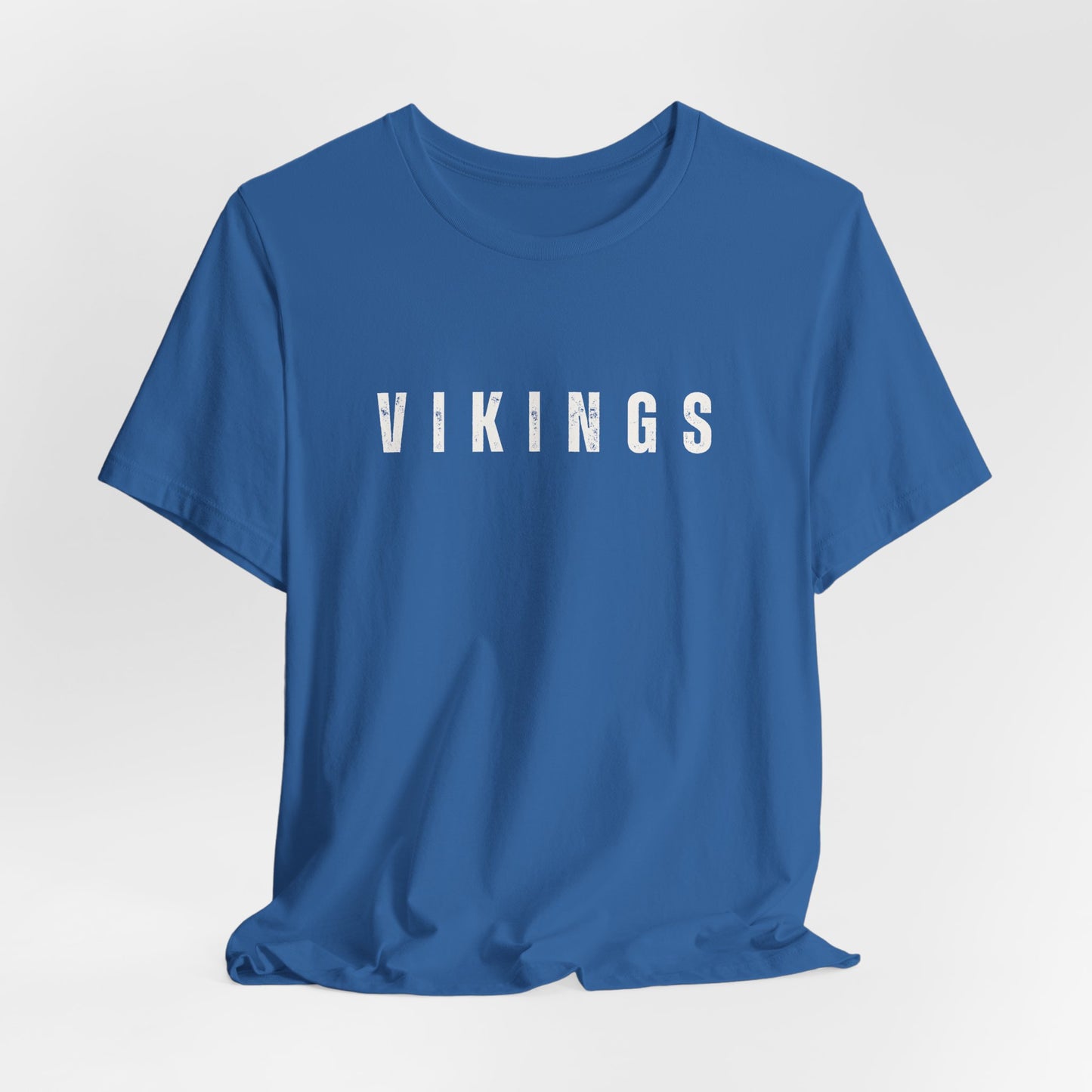 Vikings Minimalist Heather Tee - Retro Block Letter Football Shirt