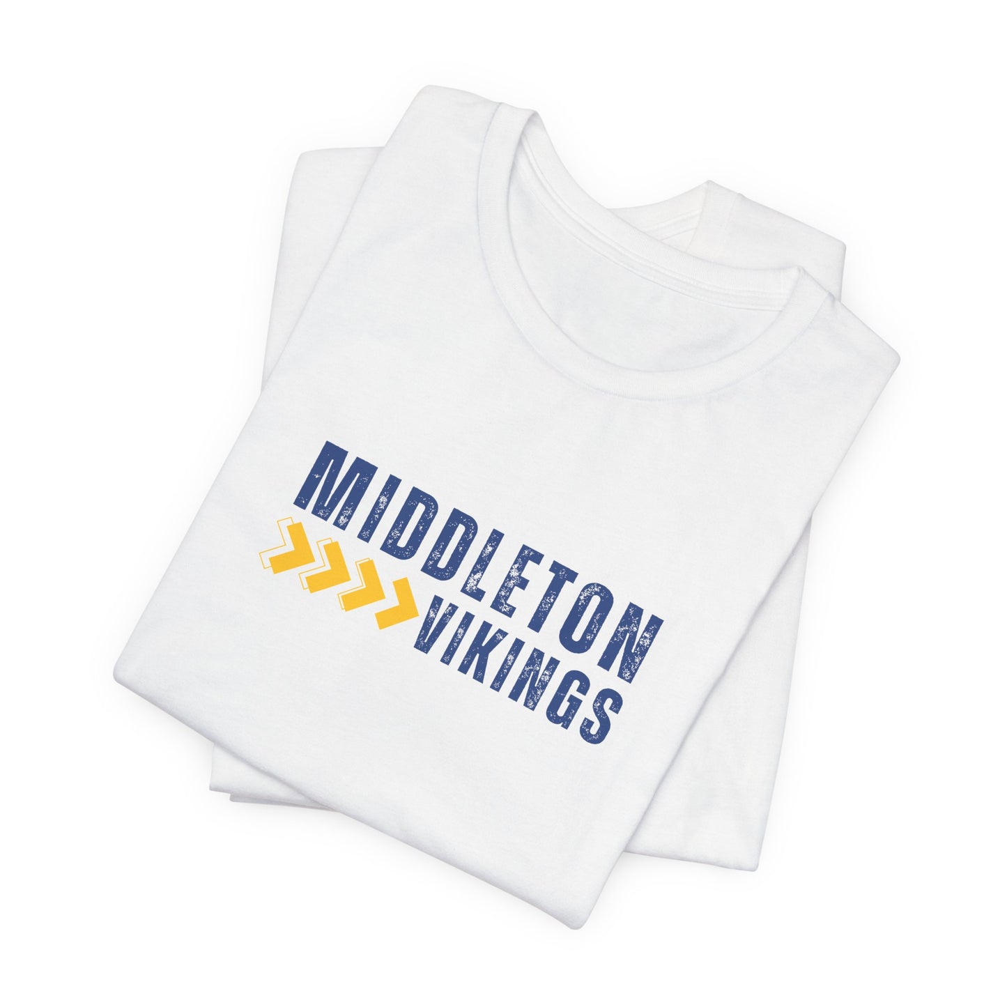 Middleton Vikings T‑Shirt — School Spirit Tee with Yellow Arrow Accent