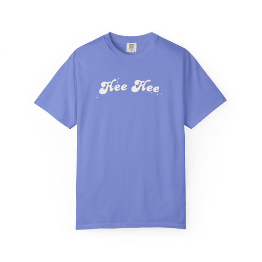 Hee Hee Graphic T-Shirt — Vintage Script Casual Tee