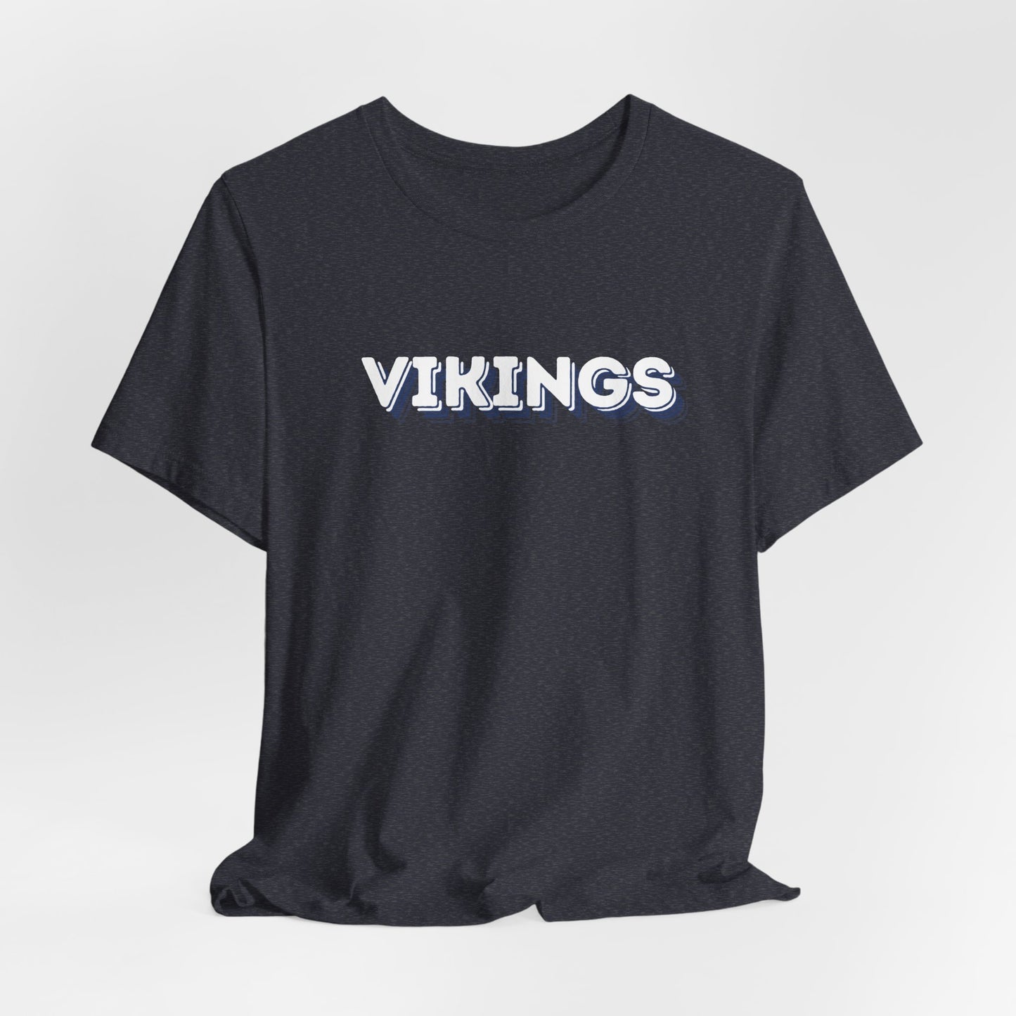 Vikings Text Tee — Retro Glacier Logo T-Shirt