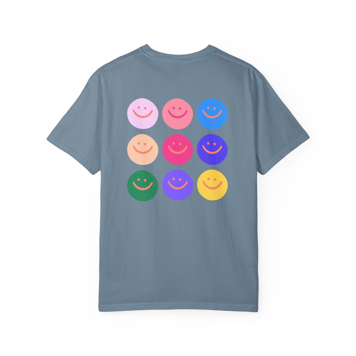 Smiley Dot Tee — Colorful Happy Faces Graphic T-Shirt