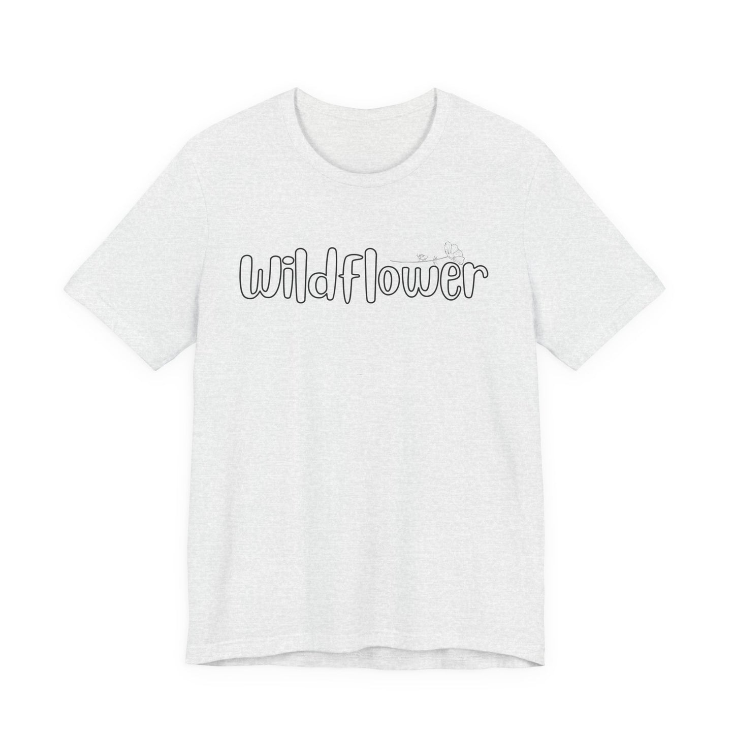 Wildflower script text Tee