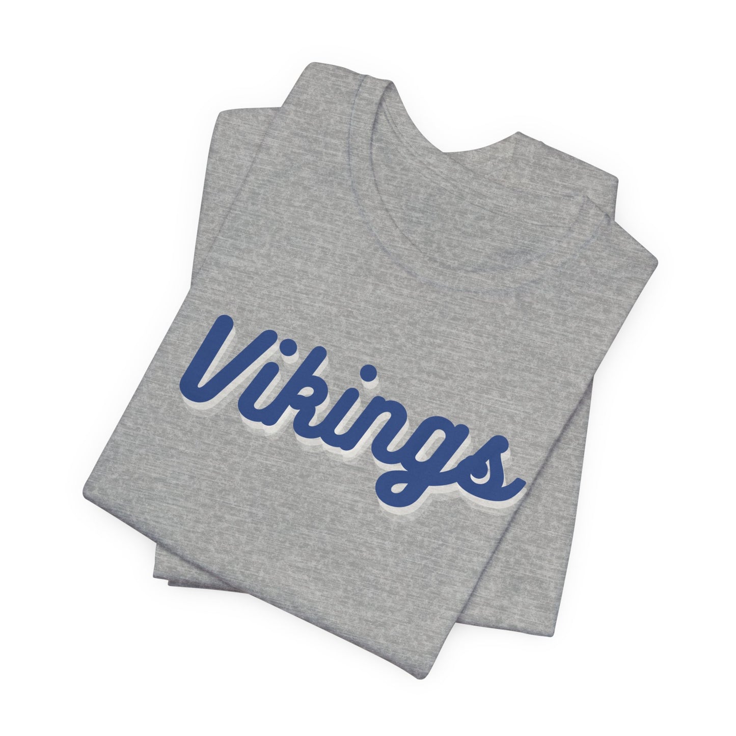 Vikings Script Tee — Classic Athletic Crewneck Shirt