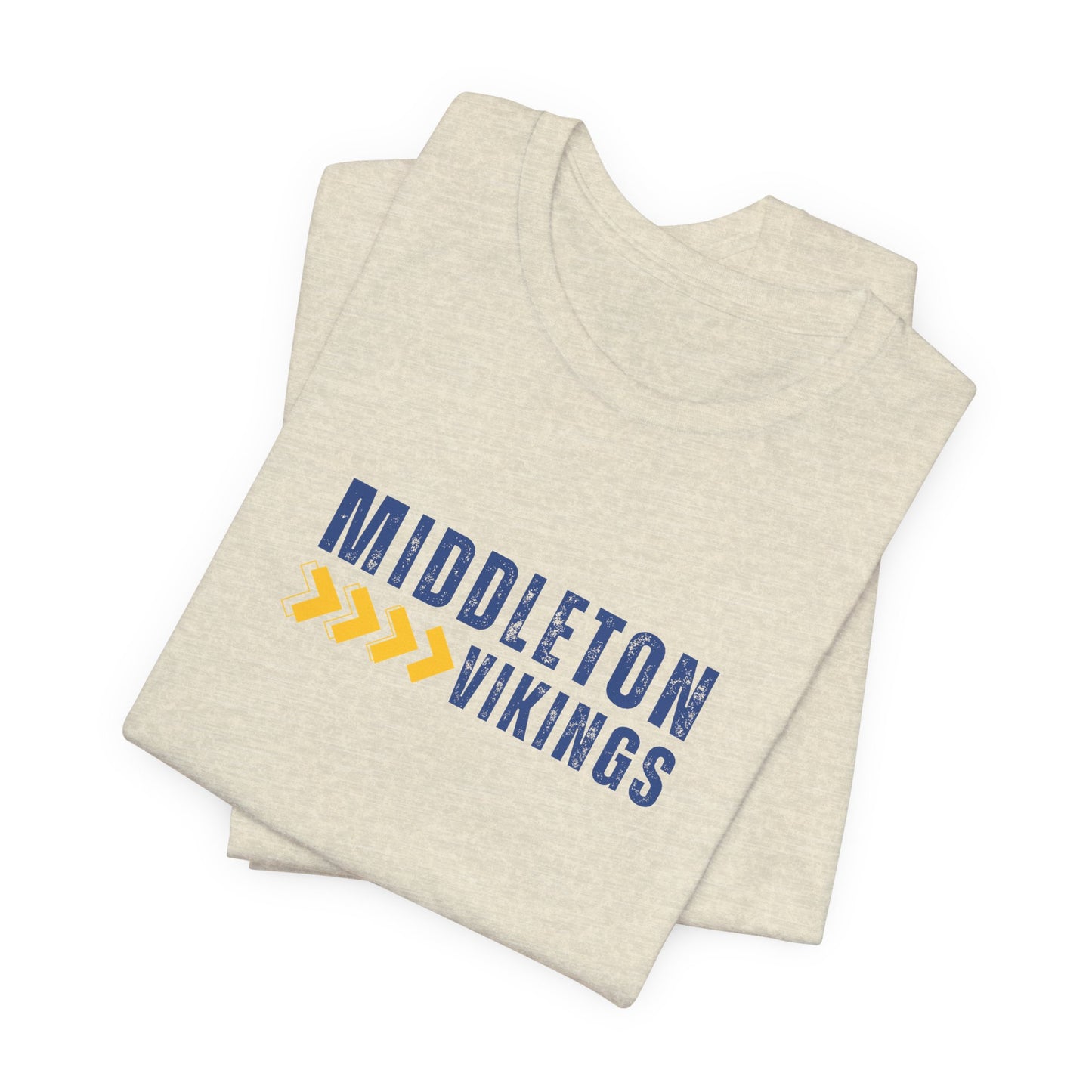 Middleton Vikings T‑Shirt — School Spirit Tee with Yellow Arrow Accent