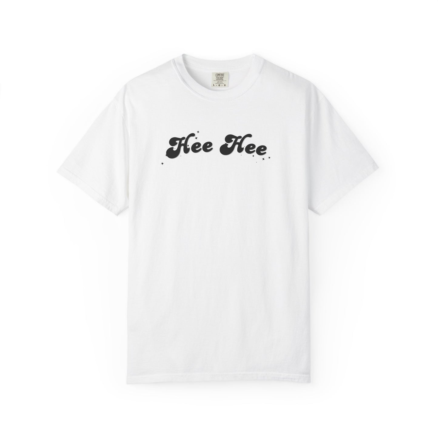 Hee Hee Graphic T-Shirt — Vintage Script Casual Tee