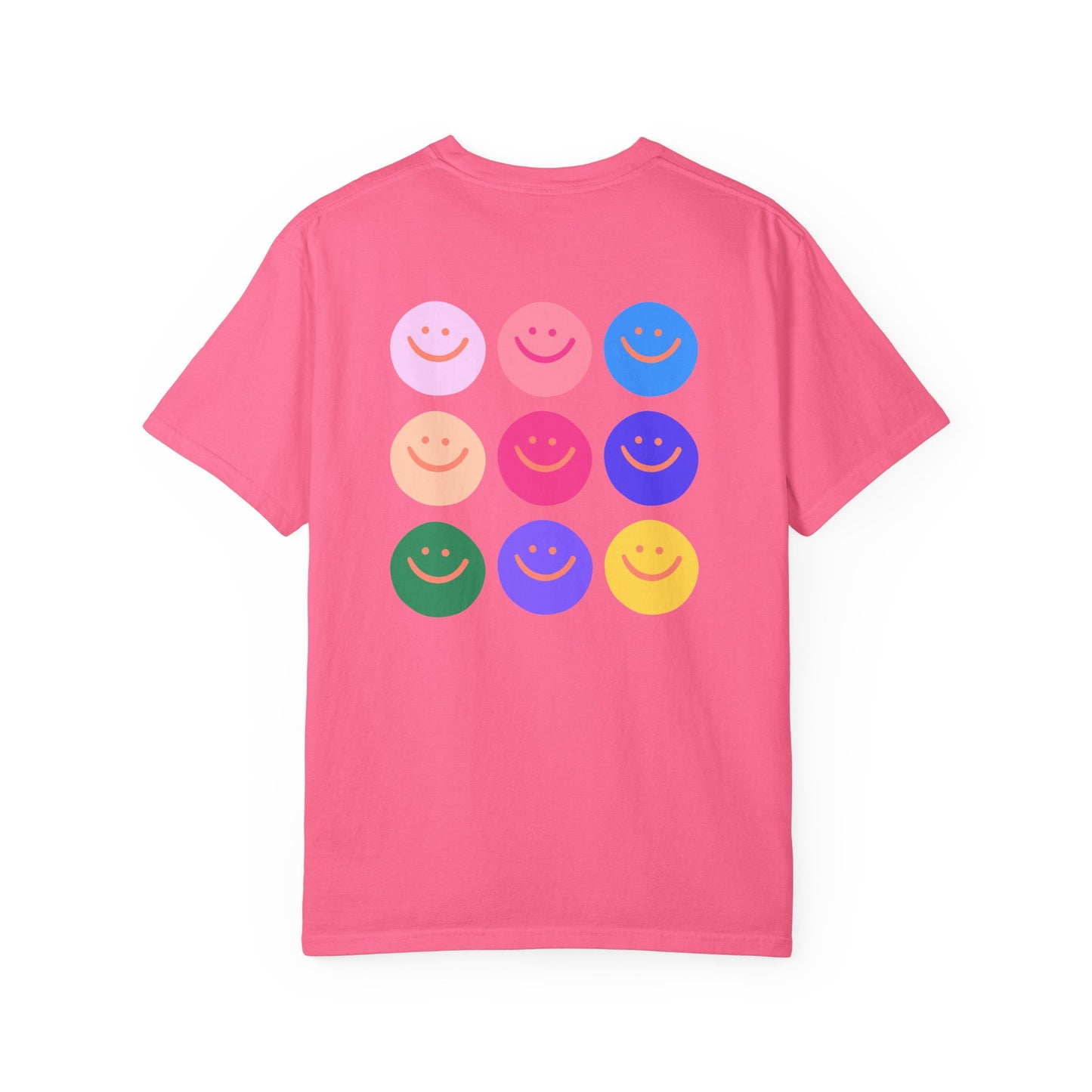 Smiley Dot Tee — Colorful Happy Faces Graphic T-Shirt