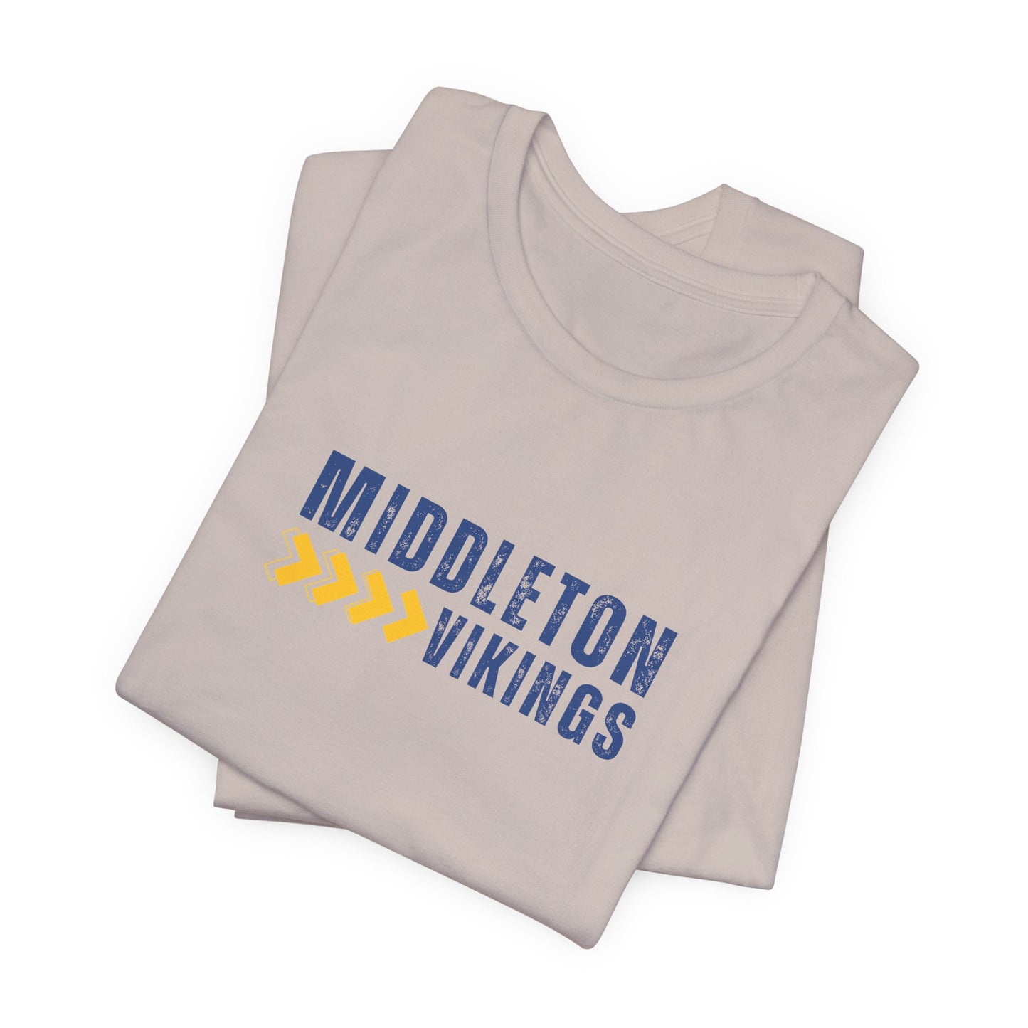 Middleton Vikings T‑Shirt — School Spirit Tee with Yellow Arrow Accent