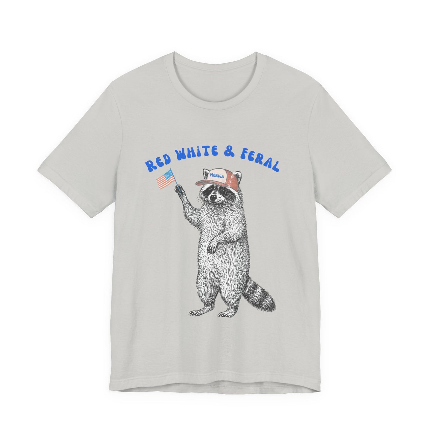 Patriotic Raccoon Tee - "Red White & Feral" 4th of July Graphic T-Shirt