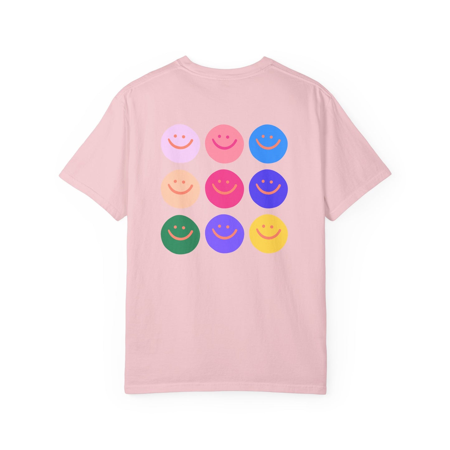 Smiley Dot Tee — Colorful Happy Faces Graphic T-Shirt