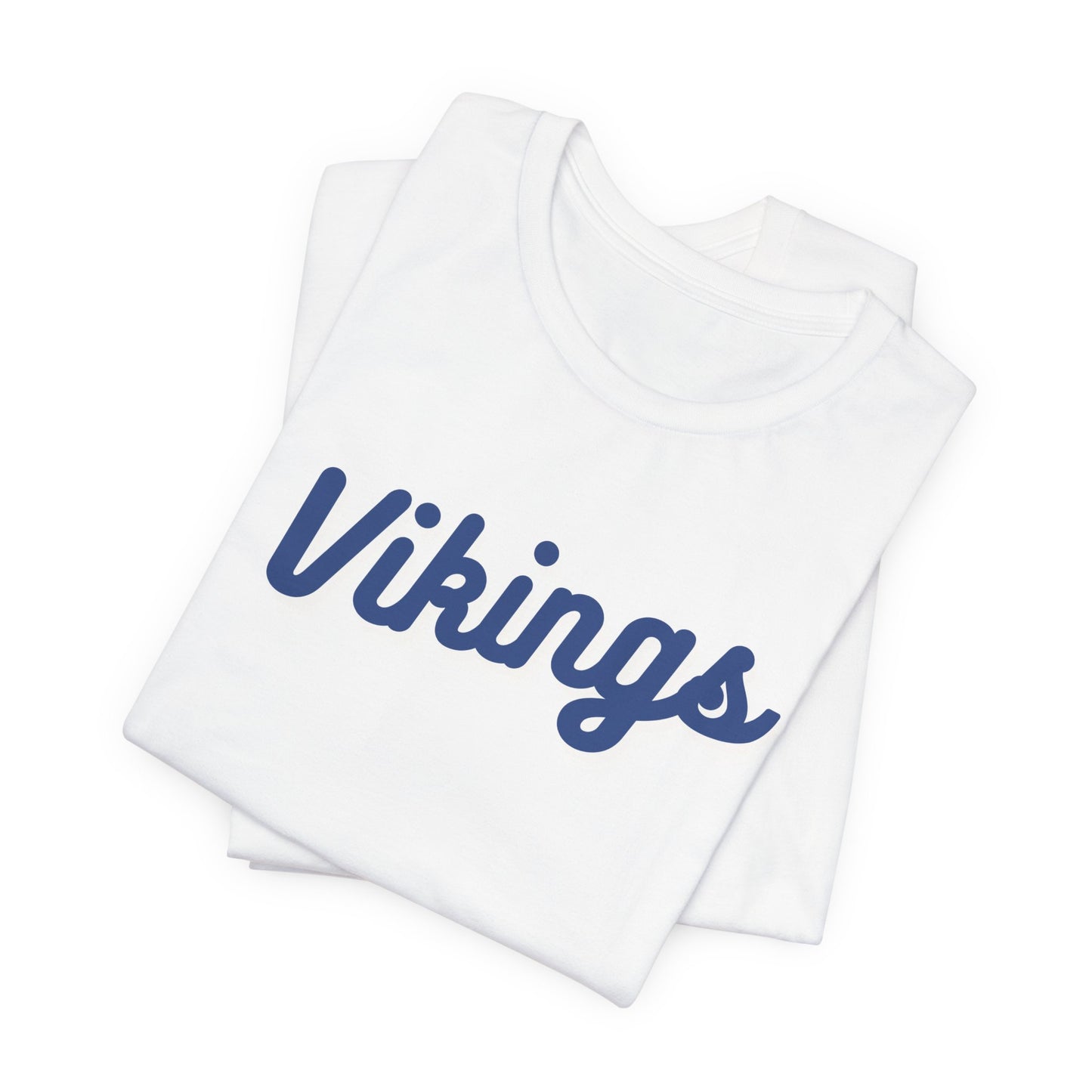 Vikings Script Tee — Classic Athletic Crewneck Shirt