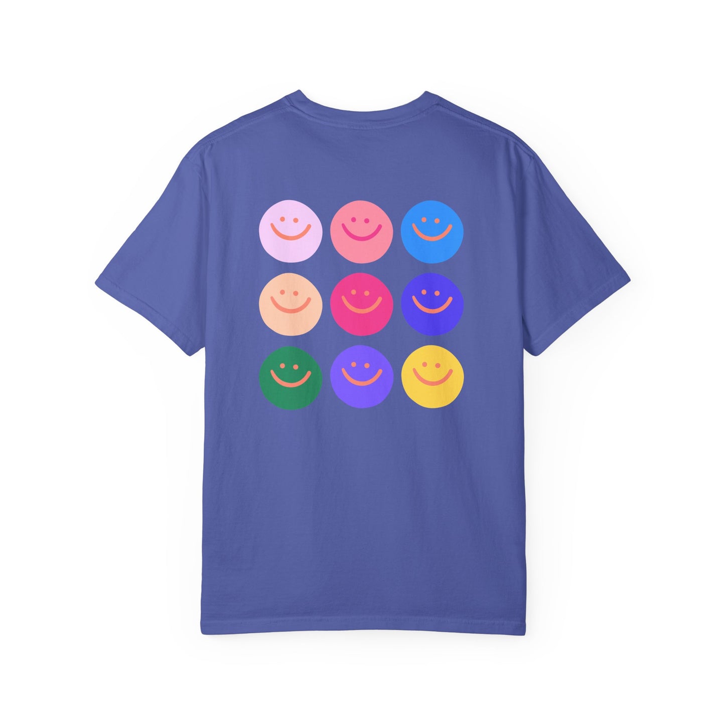 Smiley Dot Tee — Colorful Happy Faces Graphic T-Shirt