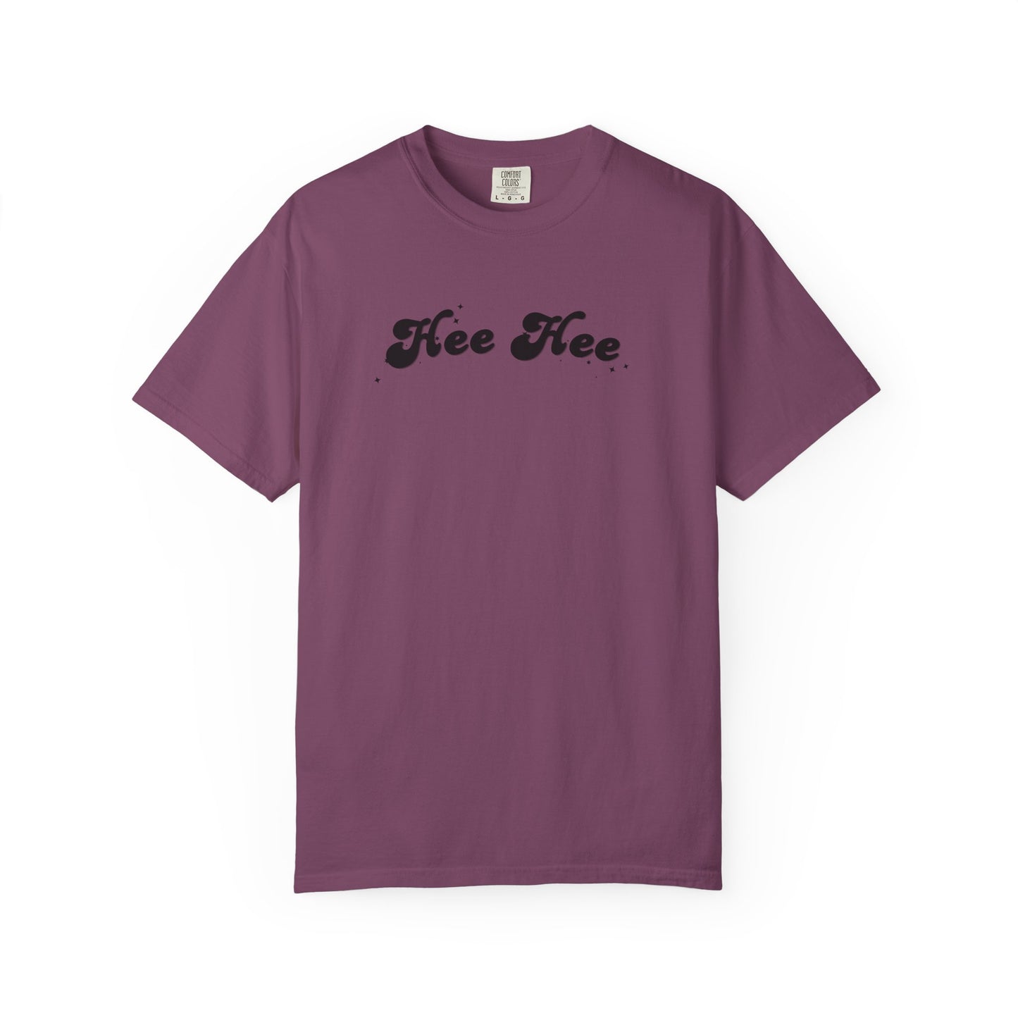 Hee Hee Graphic T-Shirt — Vintage Script Casual Tee