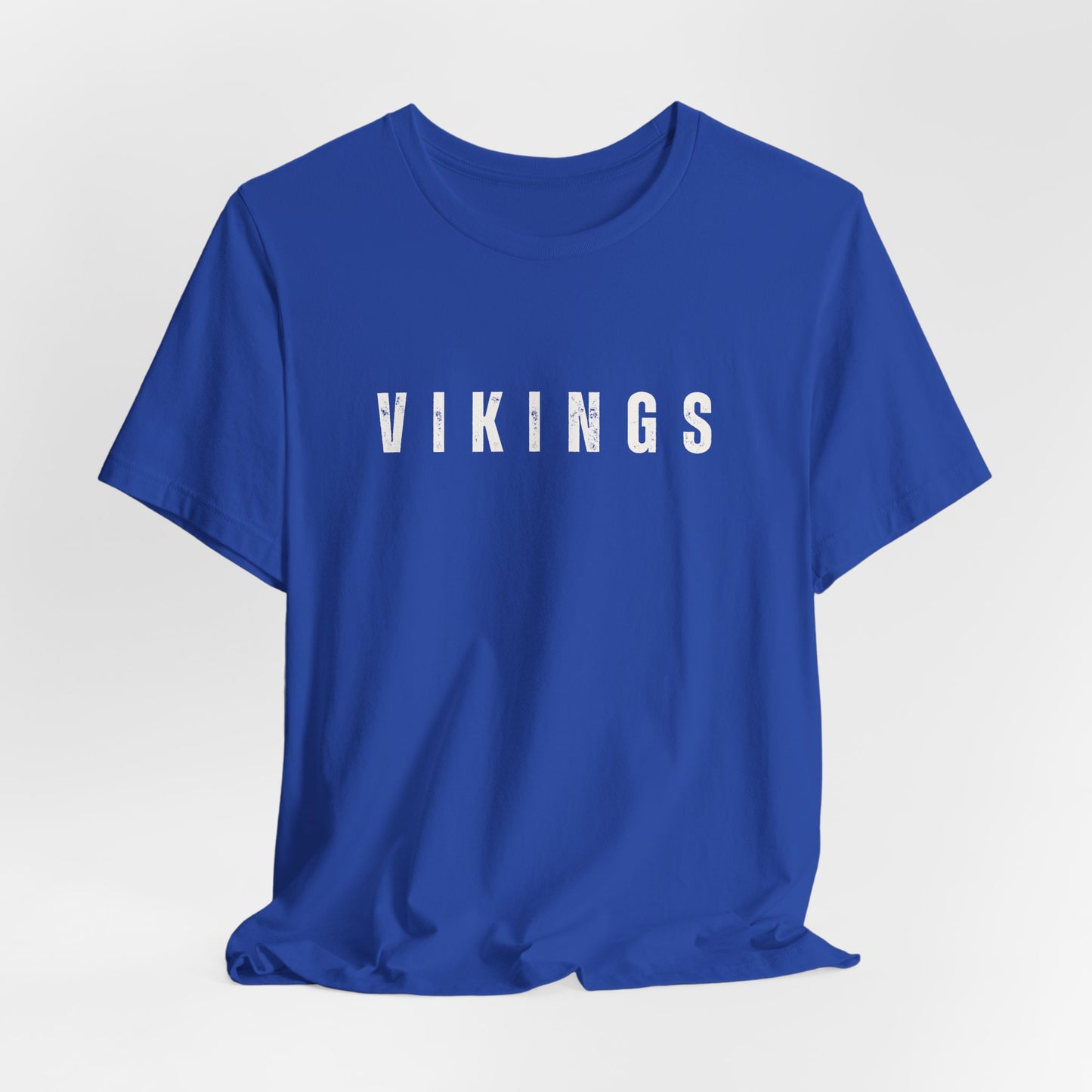 Vikings Minimalist Heather Tee - Retro Block Letter Football Shirt