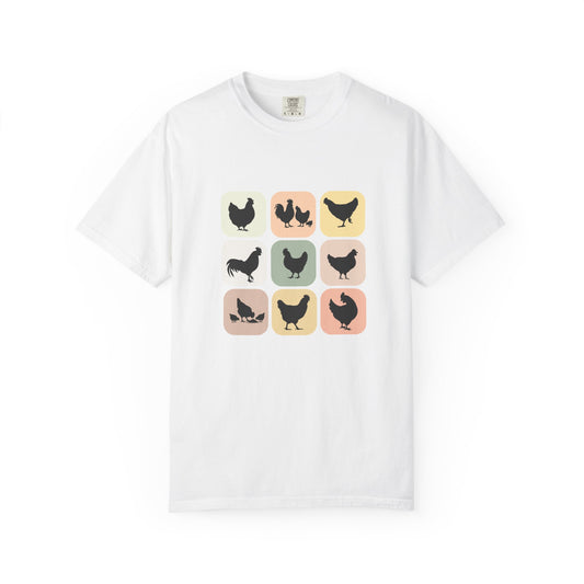 Chicken Silhouette Grid T-Shirt