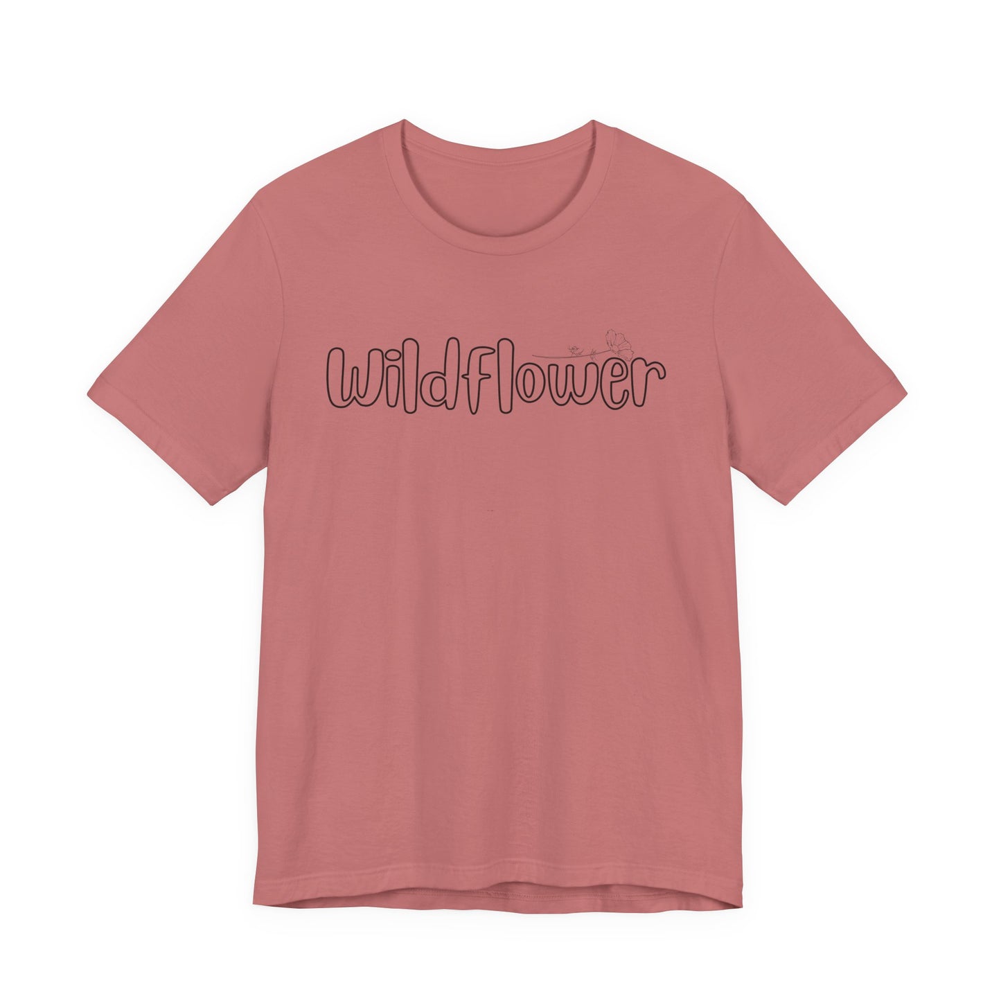 Wildflower script text Tee