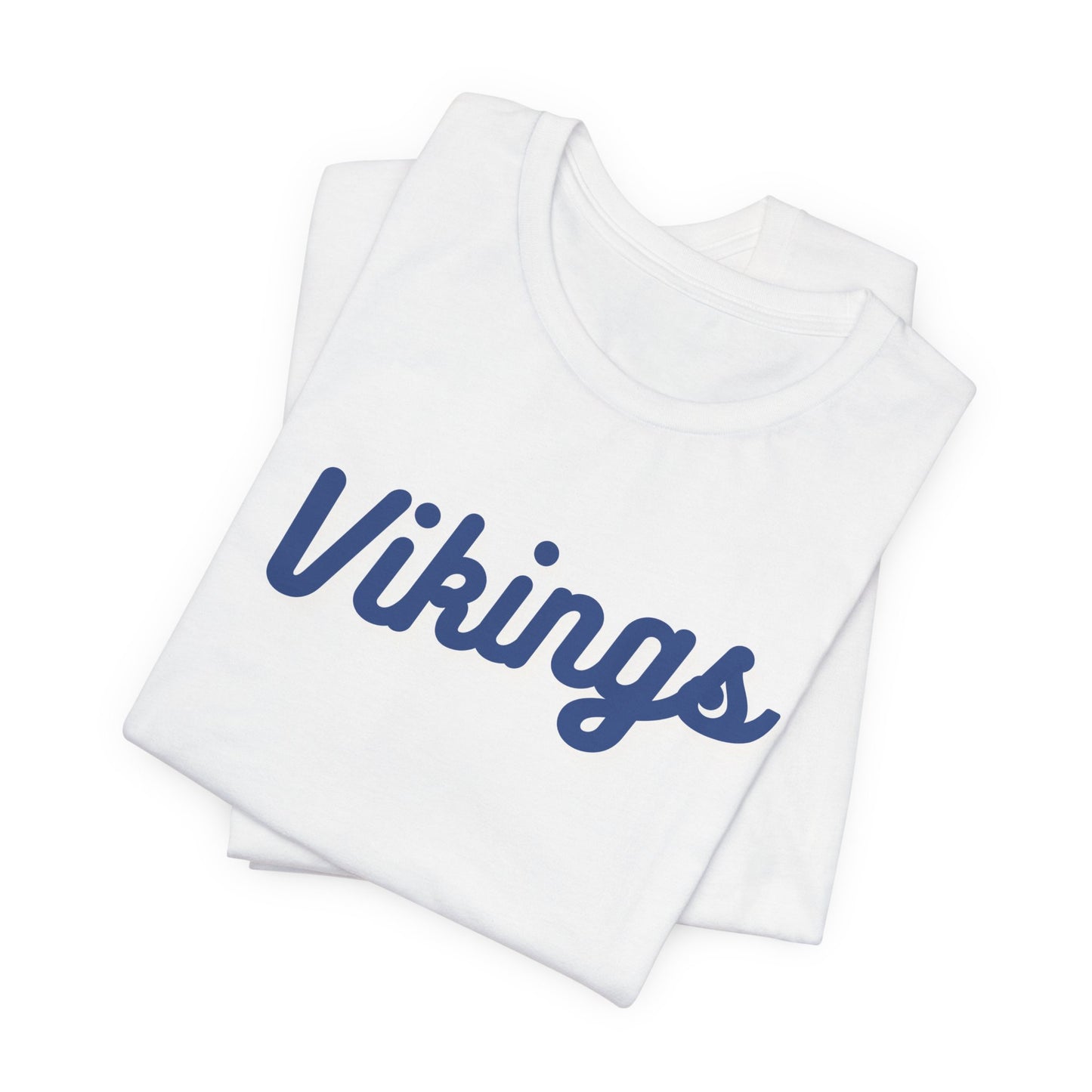 Vikings Script Tee — Classic Athletic Crewneck Shirt