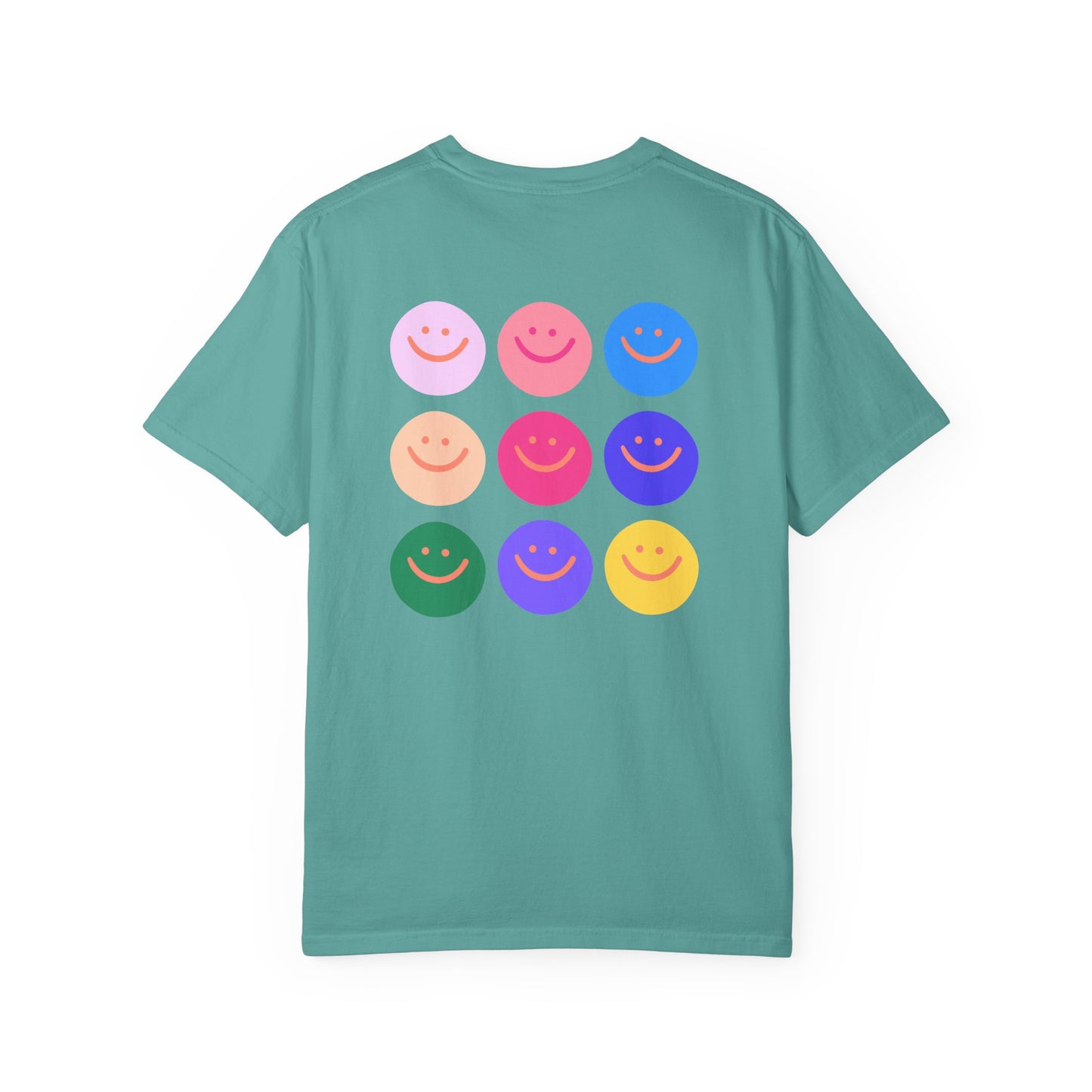 Smiley Dot Tee — Colorful Happy Faces Graphic T-Shirt