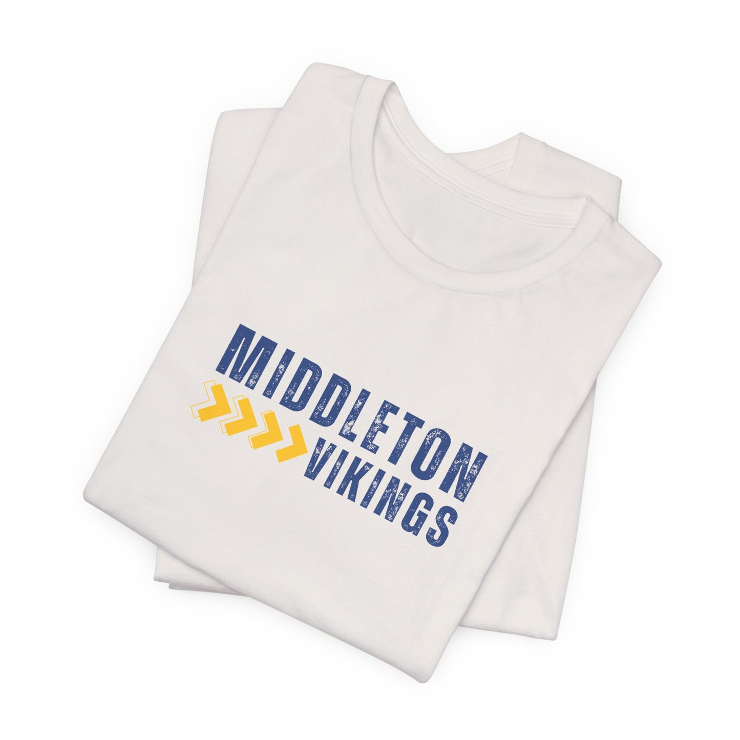 Middleton Vikings T‑Shirt — School Spirit Tee with Yellow Arrow Accent