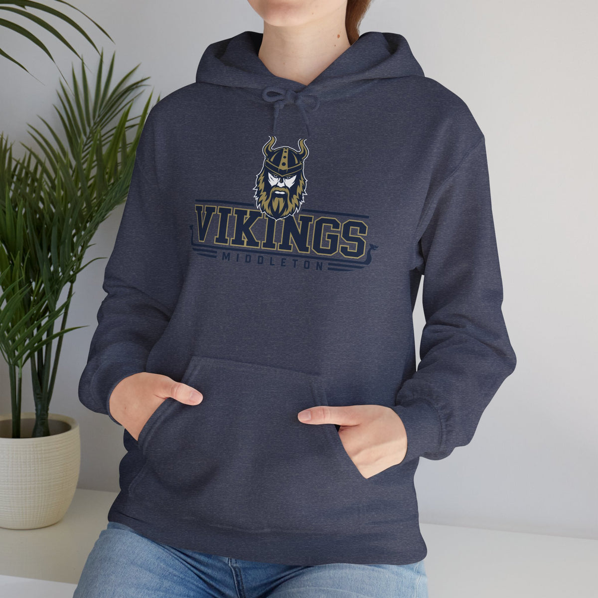 Vikings Medwayton Hoodie — Retro Viking Helmet Team Sweatshirt