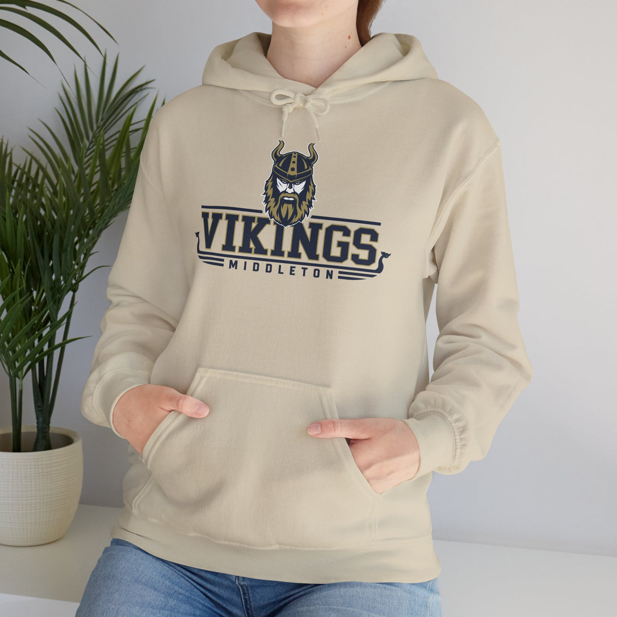 Vikings Medwayton Hoodie — Retro Viking Helmet Team Sweatshirt