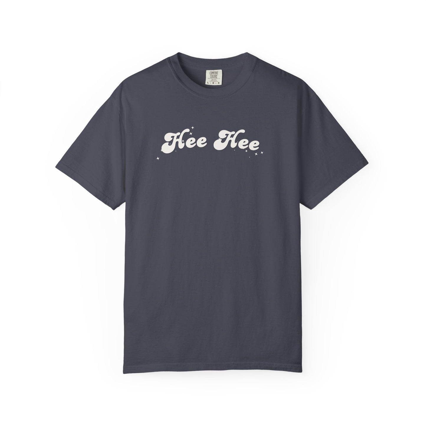 Hee Hee Graphic T-Shirt — Vintage Script Casual Tee