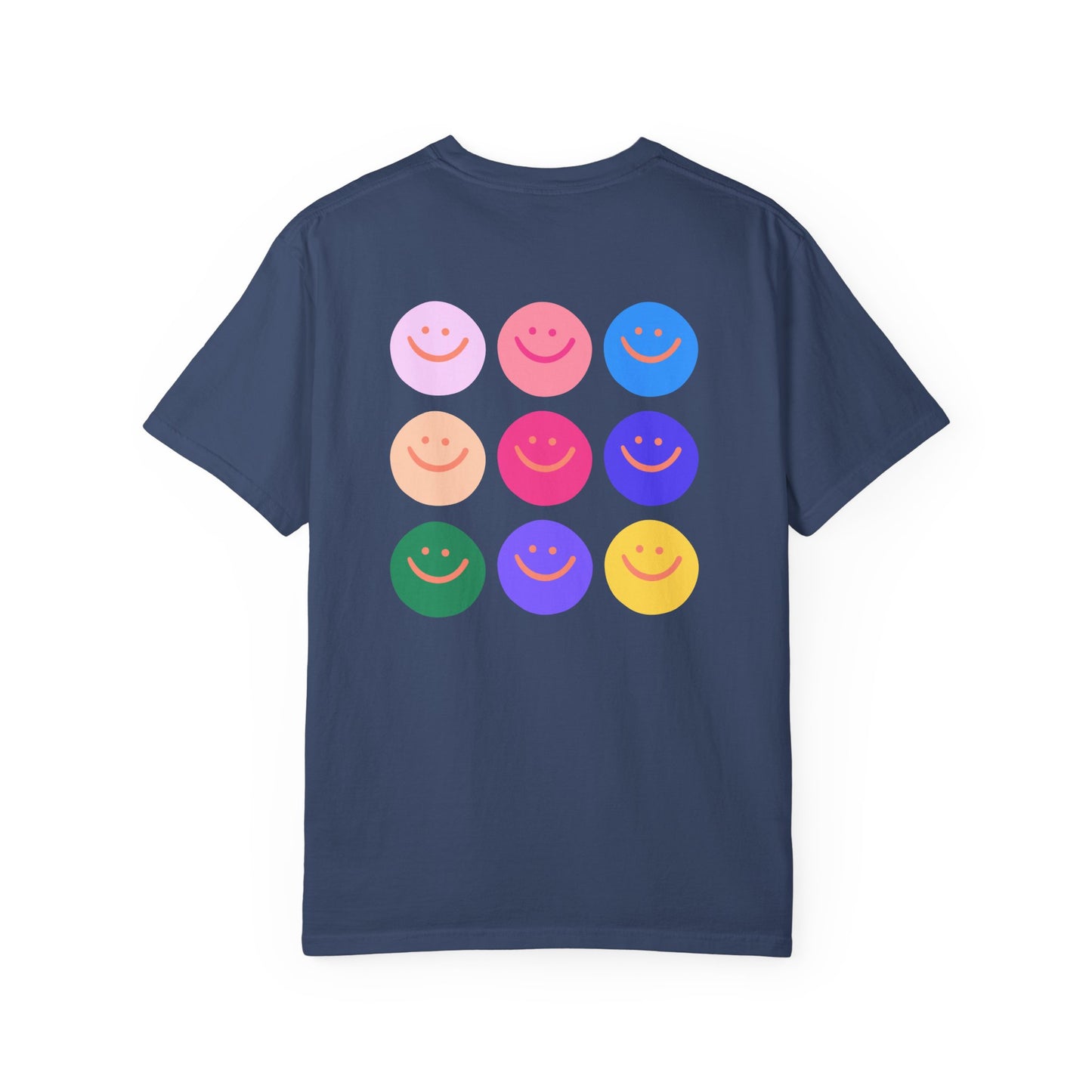 Smiley Dot Tee — Colorful Happy Faces Graphic T-Shirt