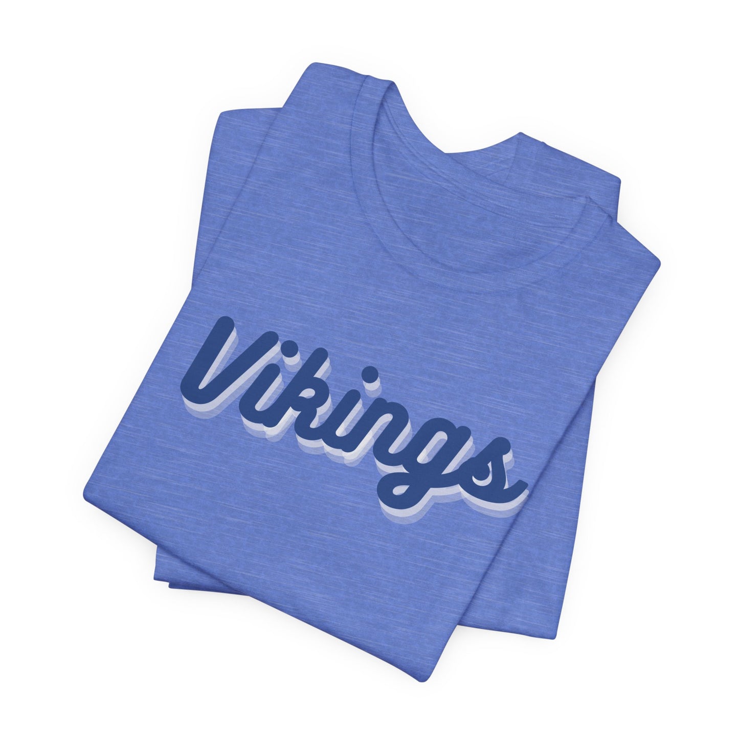 Vikings Script Tee — Classic Athletic Crewneck Shirt