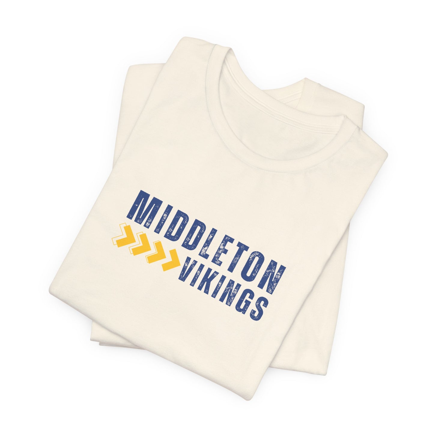 Middleton Vikings T‑Shirt — School Spirit Tee with Yellow Arrow Accent