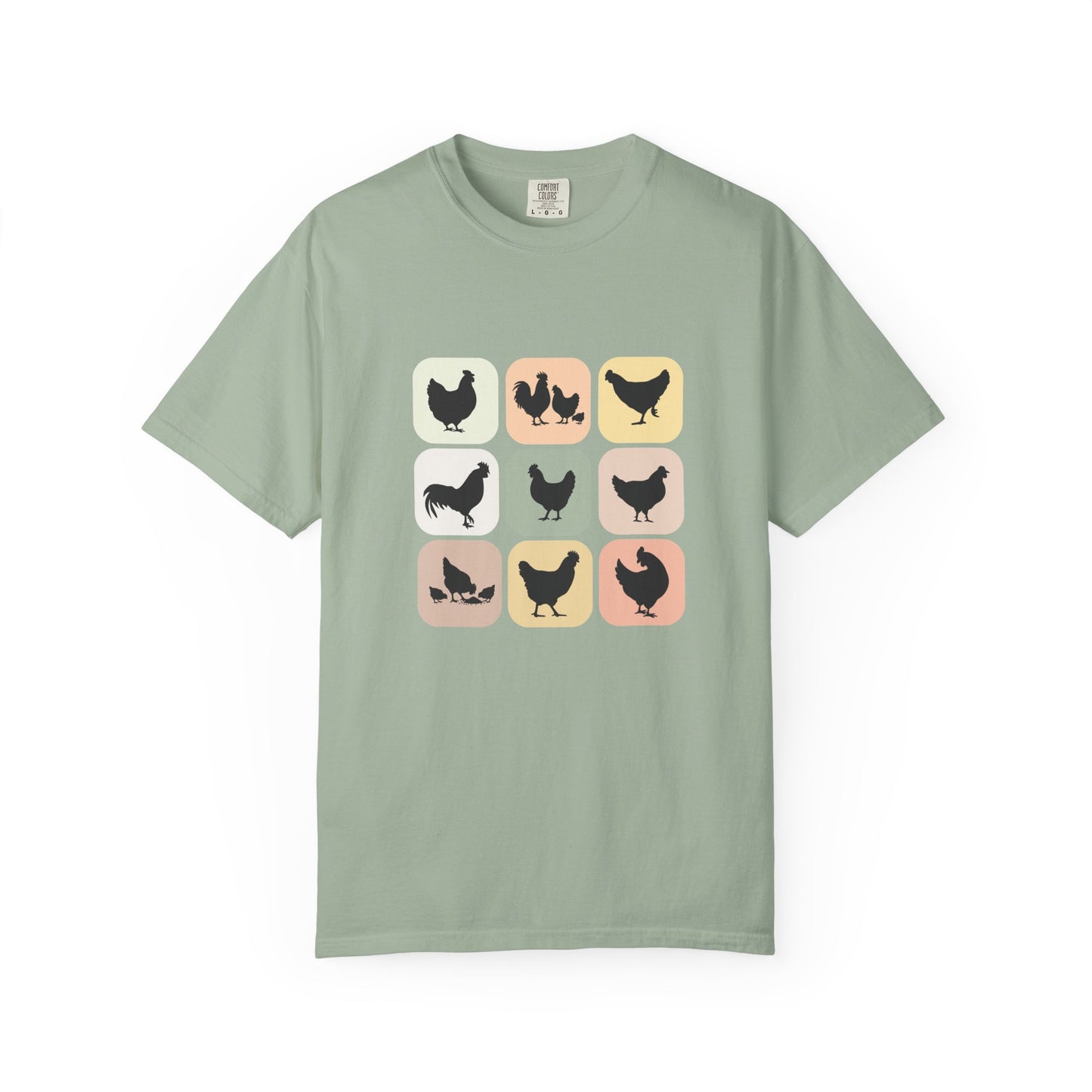Chicken Silhouette Grid T-Shirt