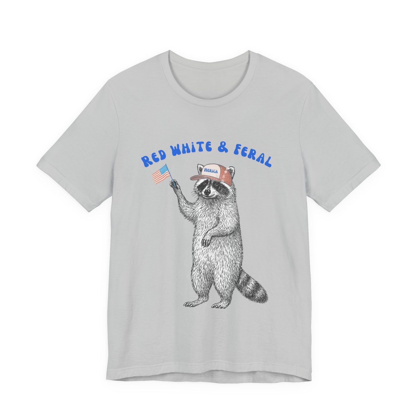 Patriotic Raccoon Tee - "Red White & Feral" 4th of July Graphic T-Shirt