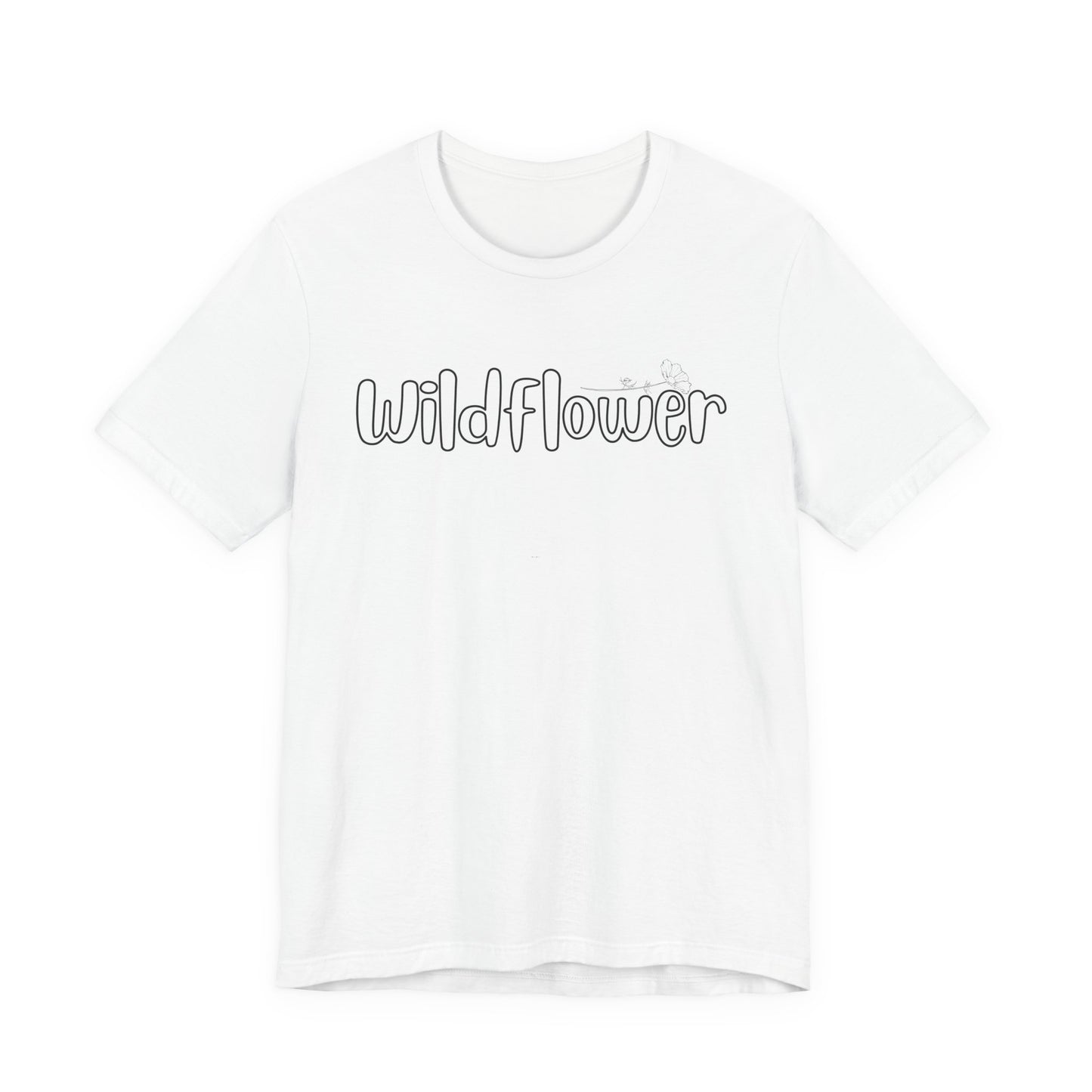Wildflower script text Tee