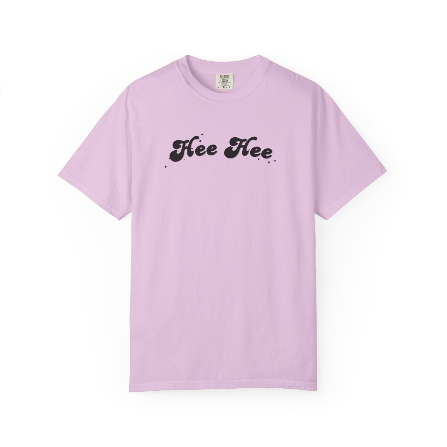 Hee Hee Graphic T-Shirt — Vintage Script Casual Tee