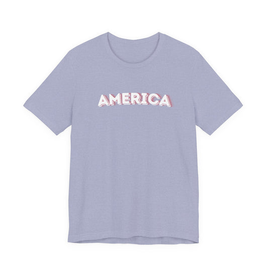 Americana Pink Camo 'AMERICA' T‑Shirt