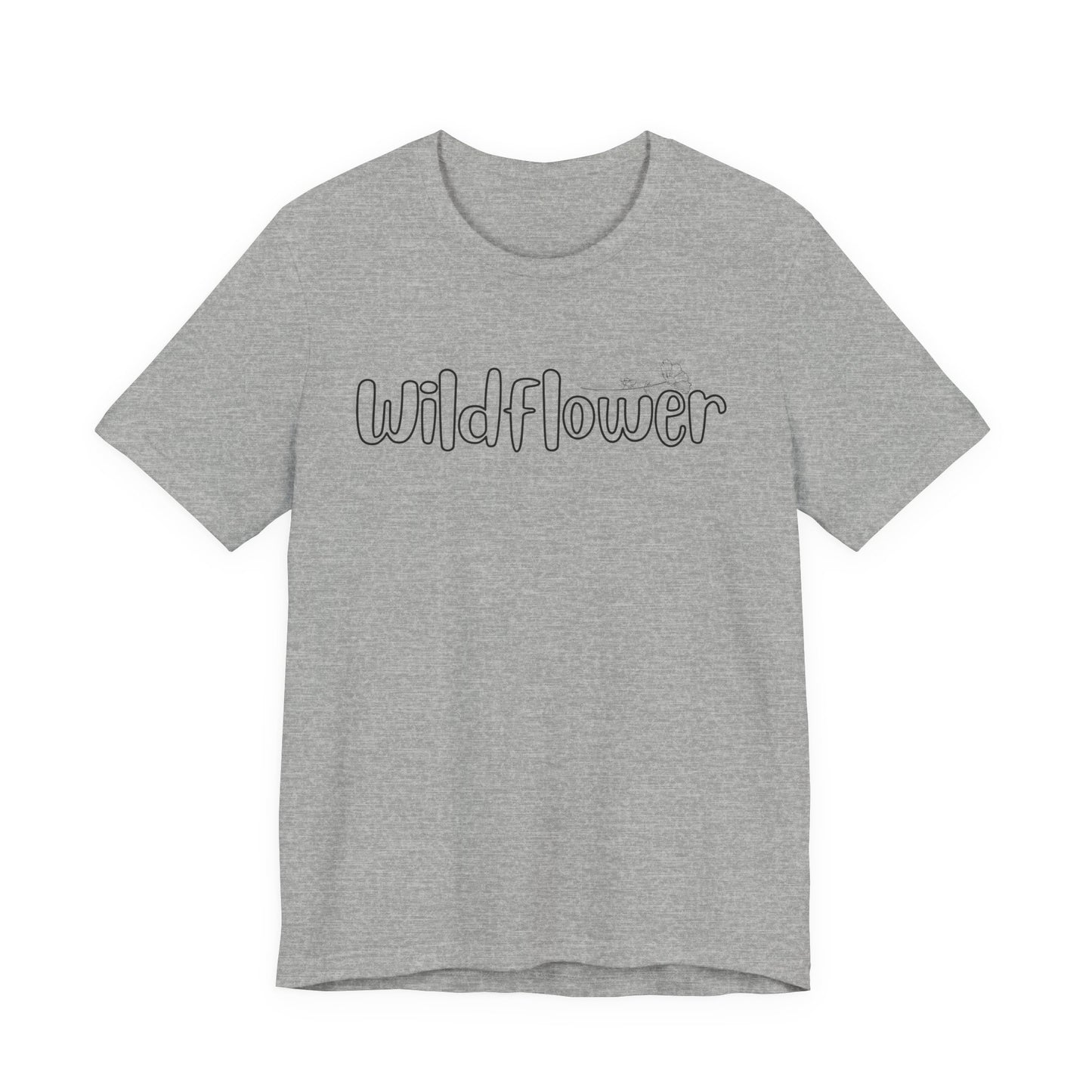Wildflower script text Tee