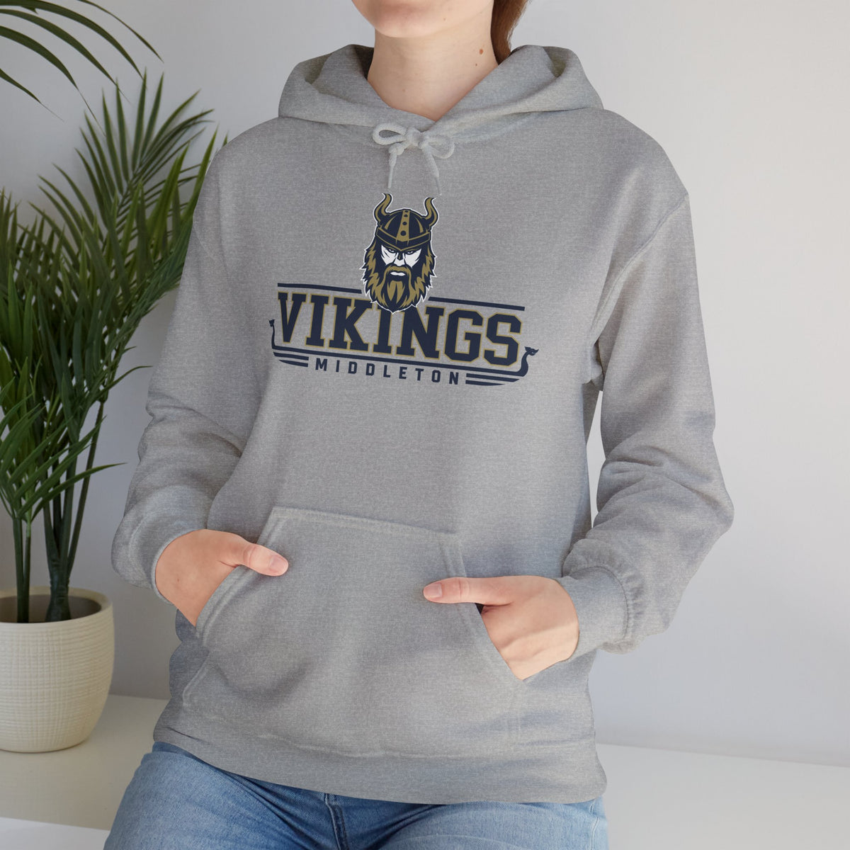Vikings Medwayton Hoodie — Retro Viking Helmet Team Sweatshirt