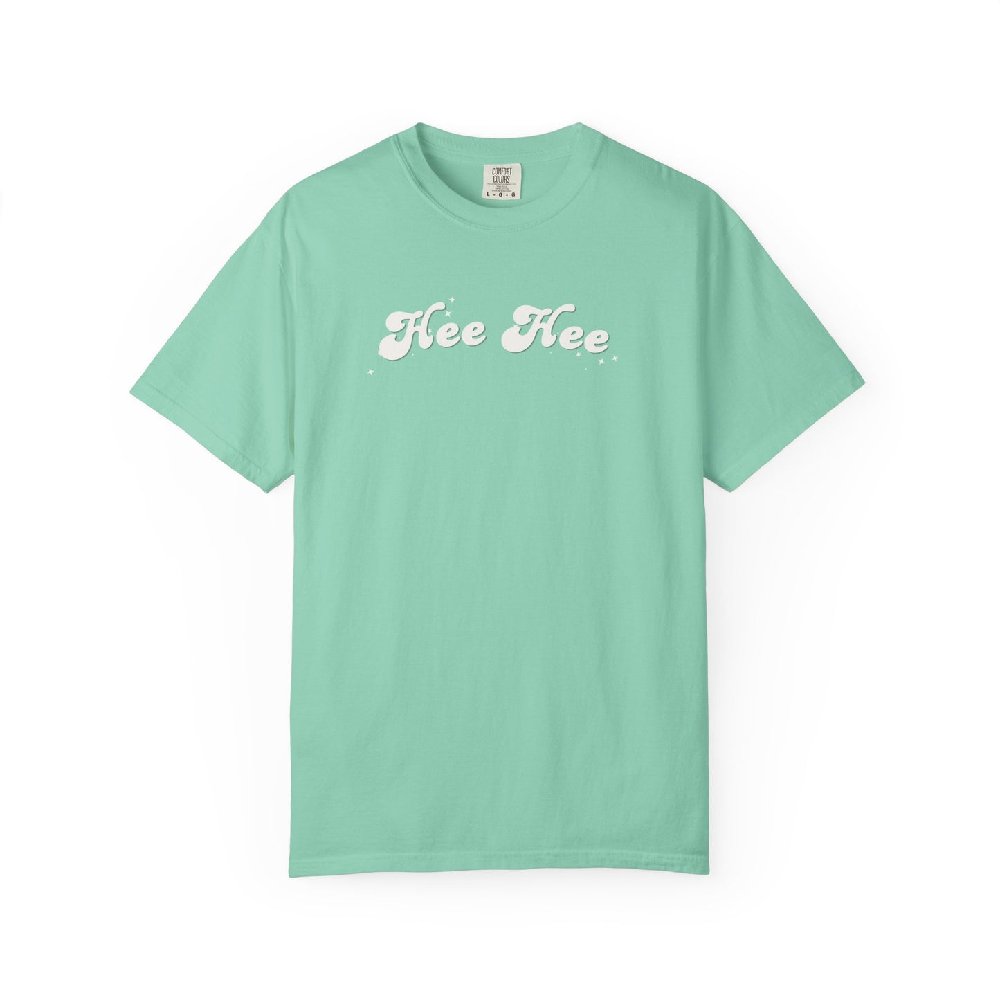 Hee Hee Graphic T-Shirt — Vintage Script Casual Tee